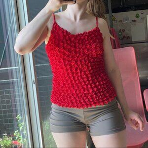 Red magic tank top scrunch